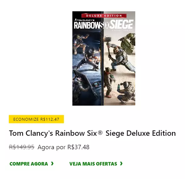 Jogos Grátis e Promoções no console Xbox - Live Gold - Rainbow Six Siege