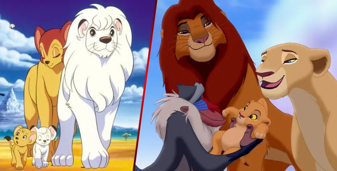Animes em Hollywood 12 Filmes que Abraçaram a Estética Japonesa - Kimba, o Leão Branco (1966) e O Rei Leão (1994)