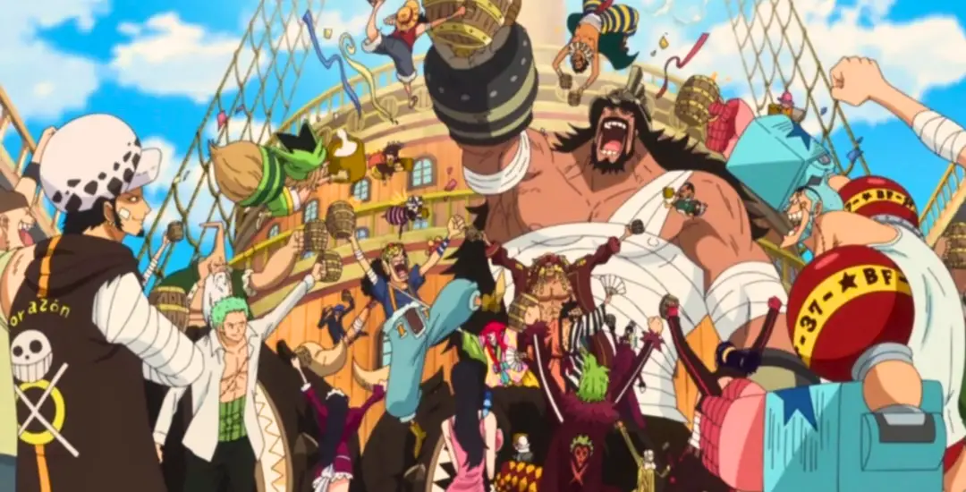 Arco Egghead de One Piece e Grande Frota dos Chapéus de Palha.