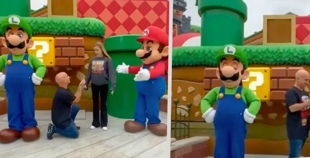 Luigi Surpreende em Pedido de Casamento em Nintendo World
