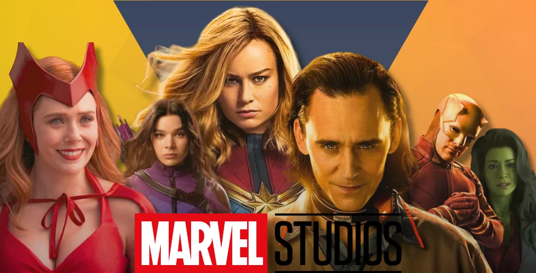 Marvel Studios - Wanda. Capitã Marvel. Kate Bishop. She-Hulk. Loki. Demolidor.