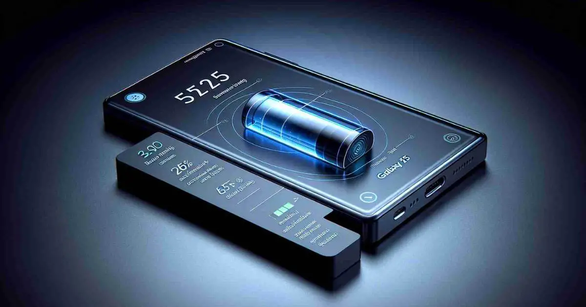 Novidades na bateria com tecnologia IA no Samsung Galaxy S25.